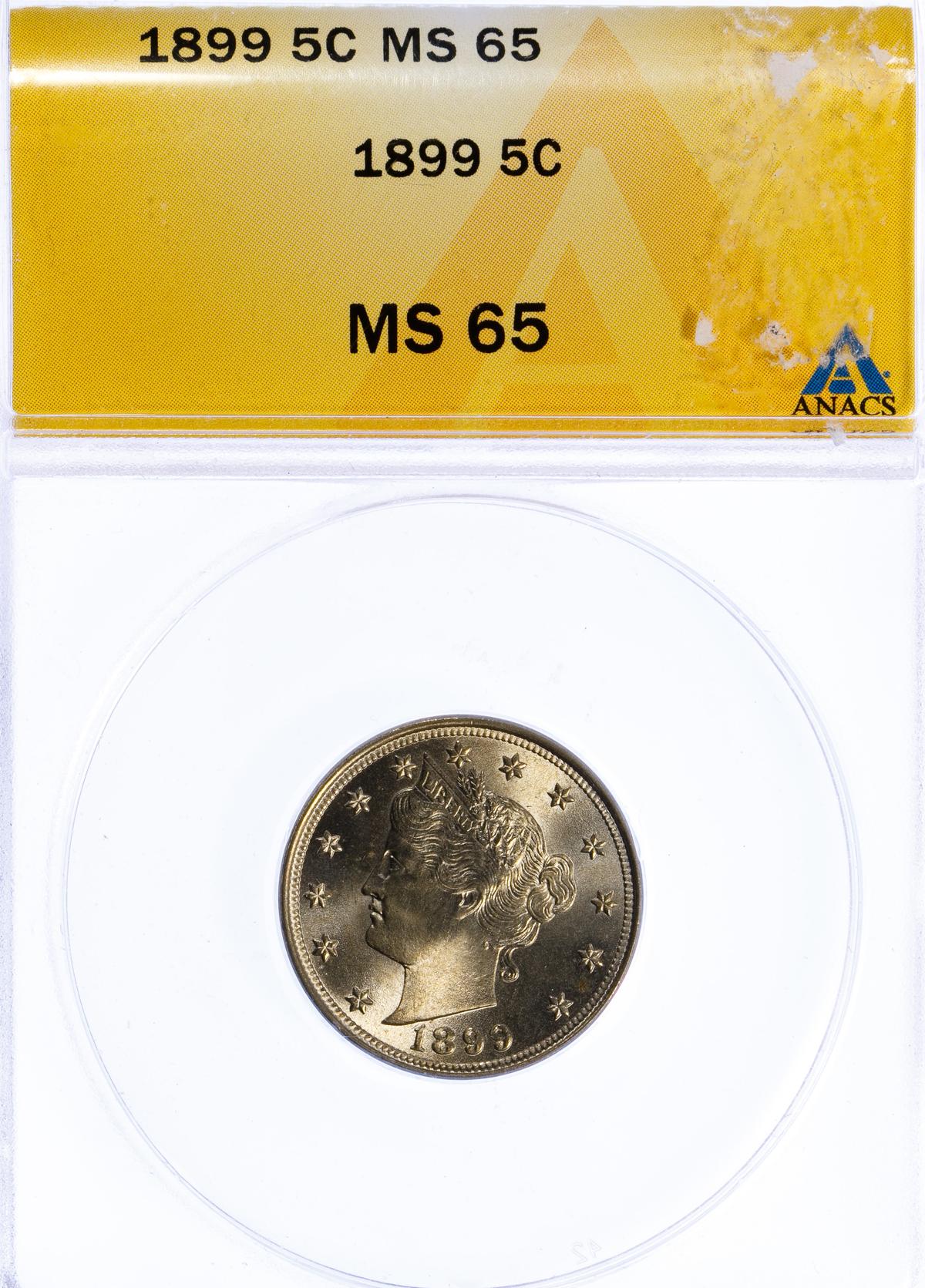 1899 5c MS-65 ANACS