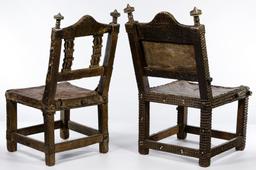 Ghana Ashanti Oak Court Chairs