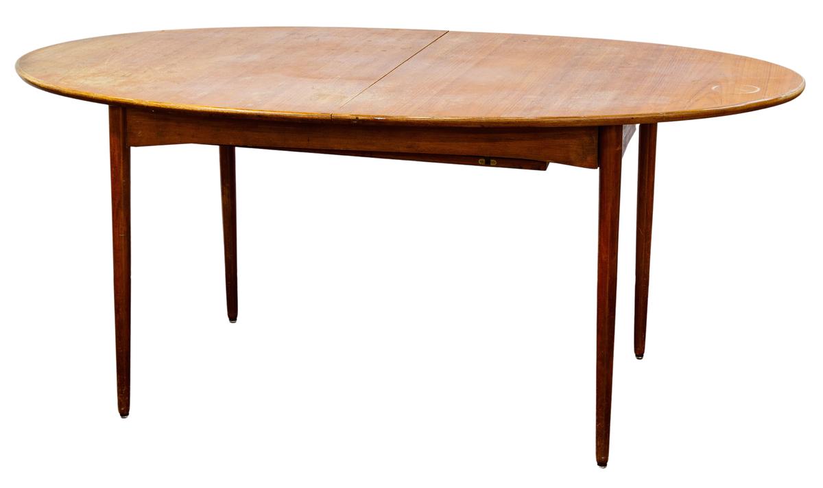 Danish Modern Teak Oval Dining Table