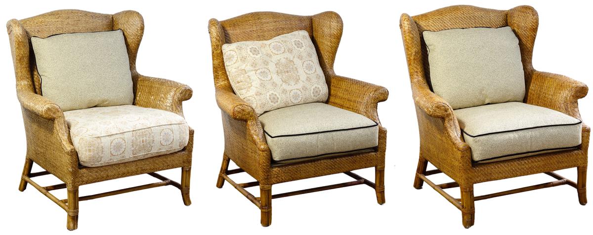 Baker Furniture 'Milling Road' Rattan Chairs