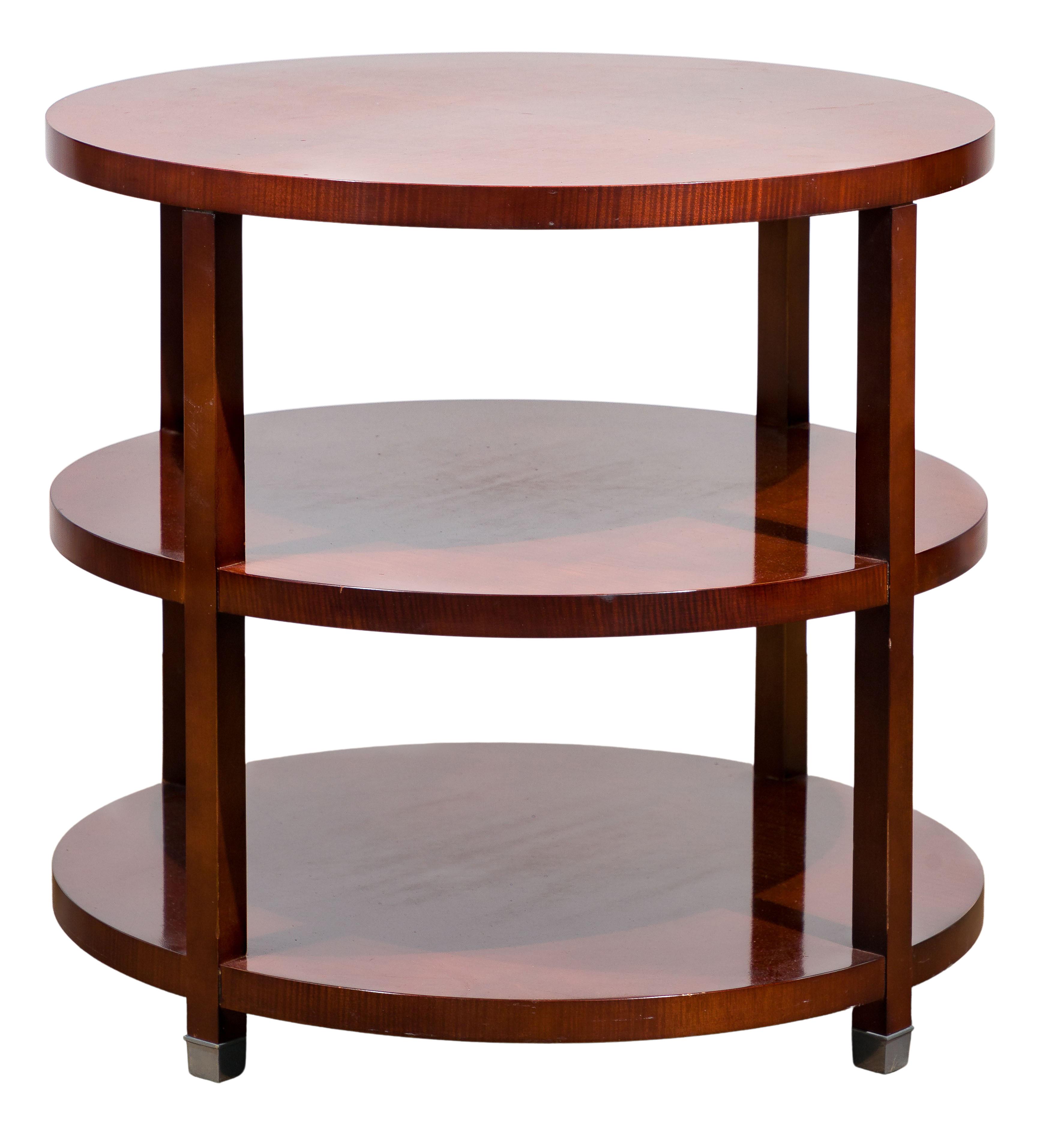 Baker Furniture Wood Laminate Accent Table