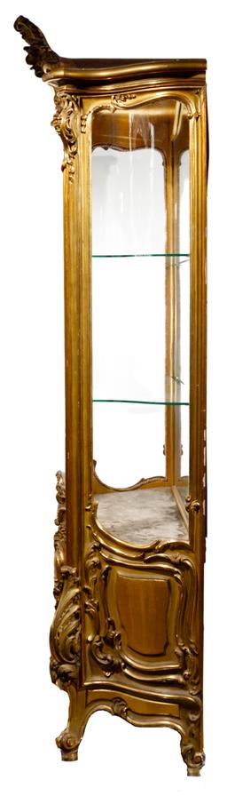 French Gilded Curio / Vitrine Cabinet