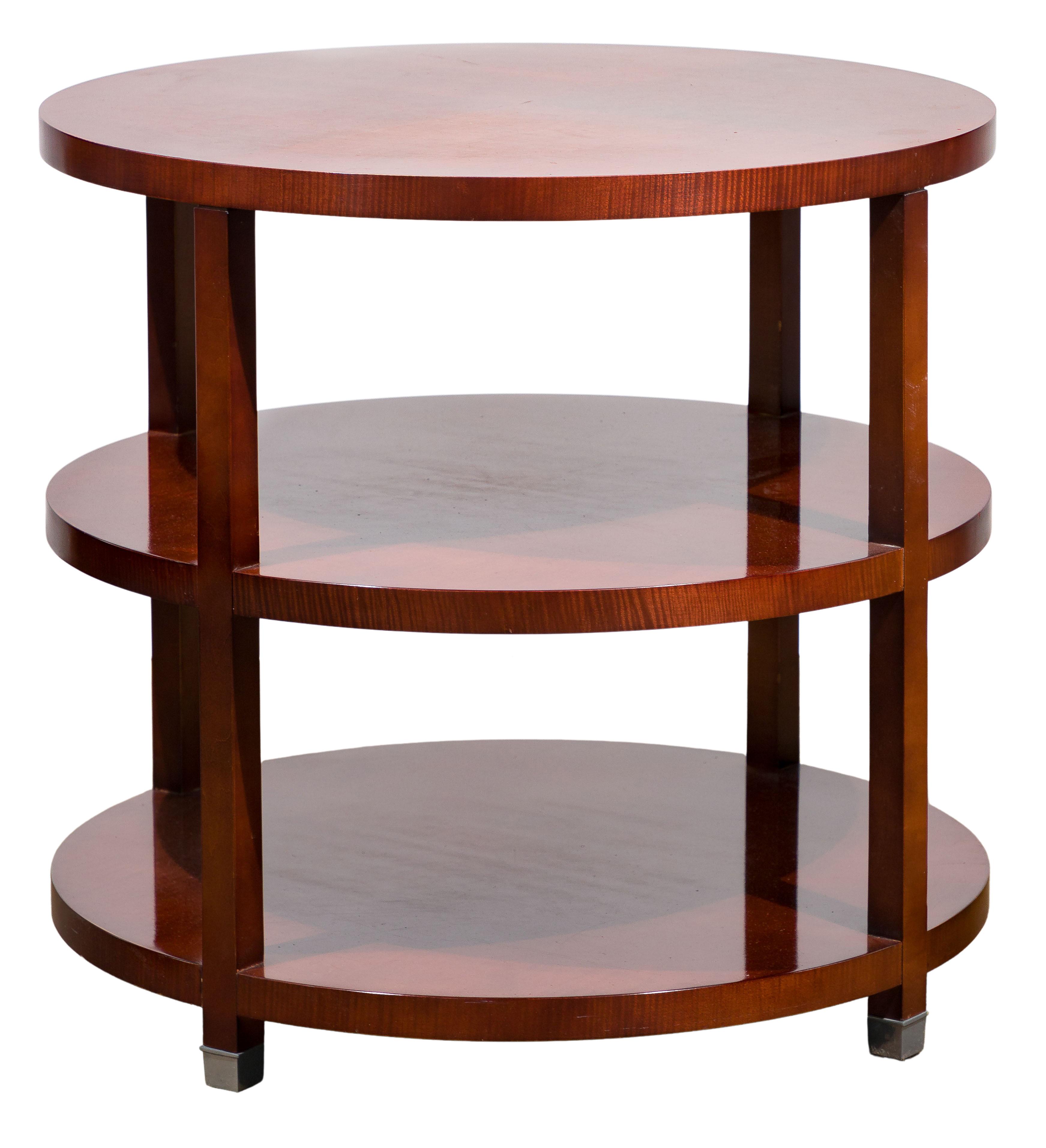 Baker Furniture Wood Laminate Accent Table