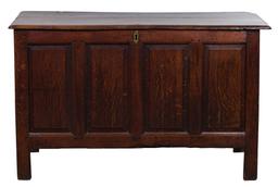 English Oak Paneled Blanket Chest