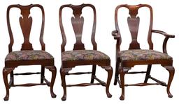 Queen Anne Style Dining Table and Chair Collection