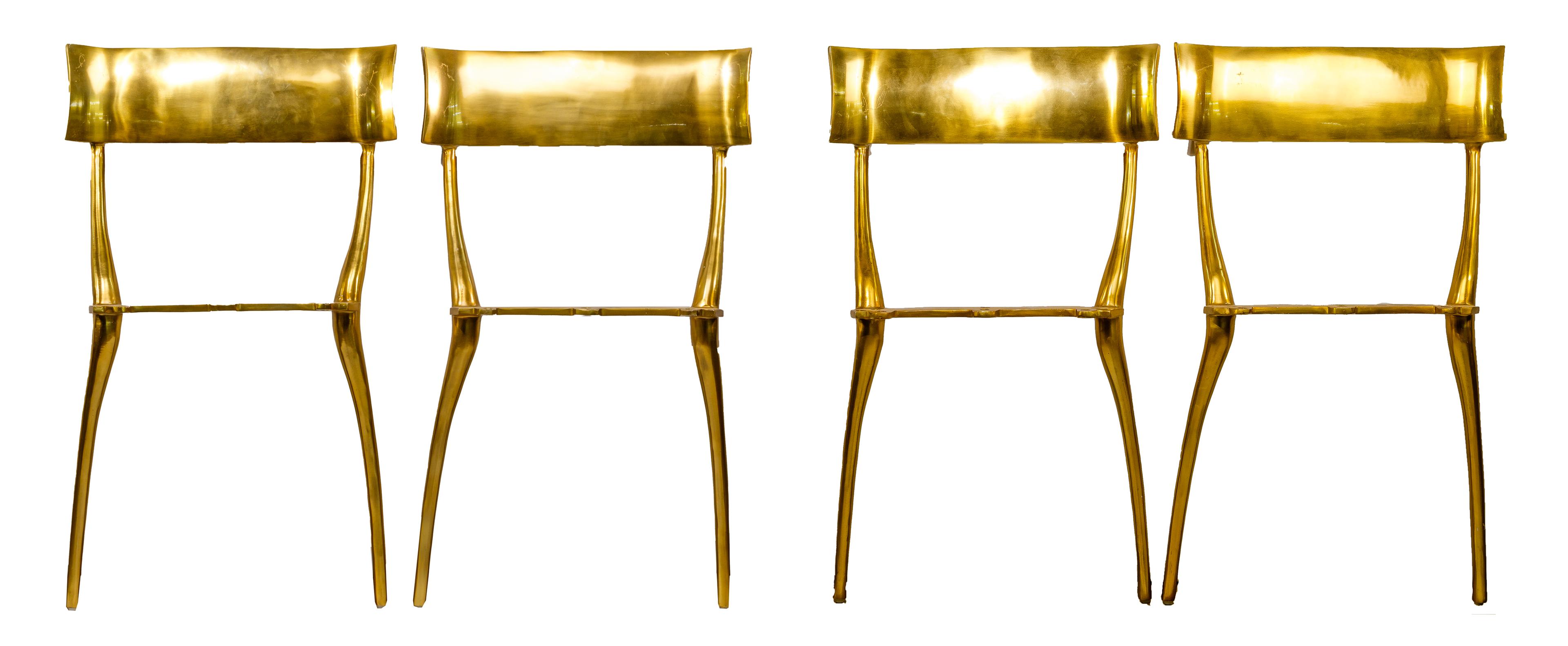 MCM Industrial Brass Chair Frames