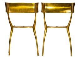 MCM Industrial Brass Chair Frames