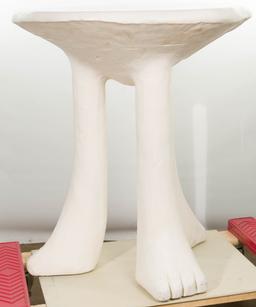 John Dickinson (American, 1920-1982) 'African' Cast Table with Feet