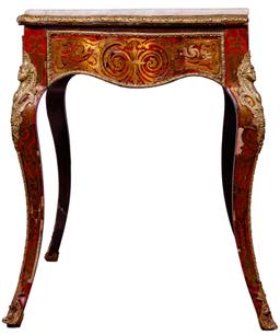 Boulle Style Marble Top Hall Table