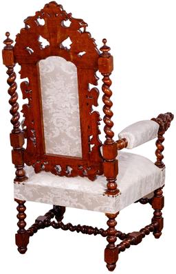 Throne-Style Mahogany Armchair