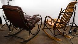 (Attributed to) Lee Woodard Vinyl Rocking Chair