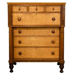 Empire Style Tiger Maple Dressers