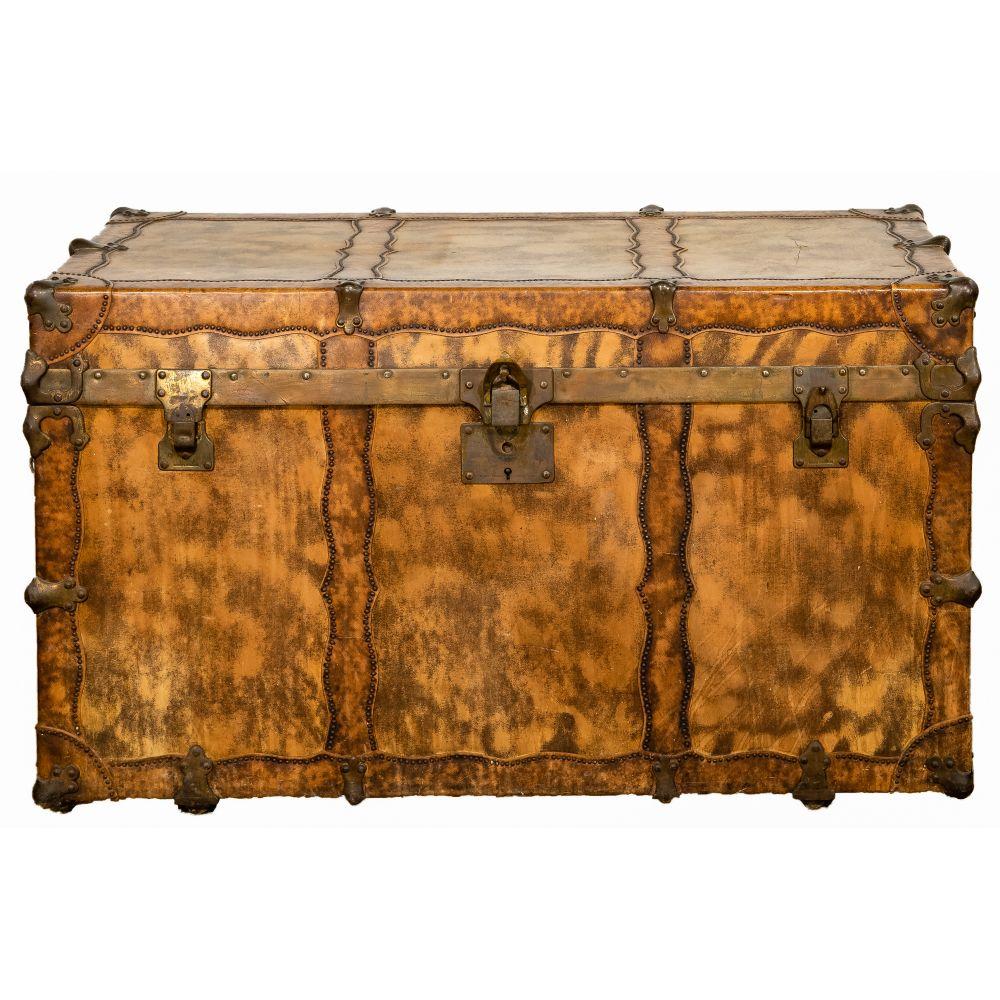 Headley and Farmer Flat Top Steamer Trunk