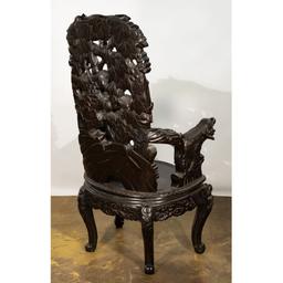 Japanese Carved Monkey Chair