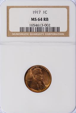 1917 1c MS-64 RB NGC