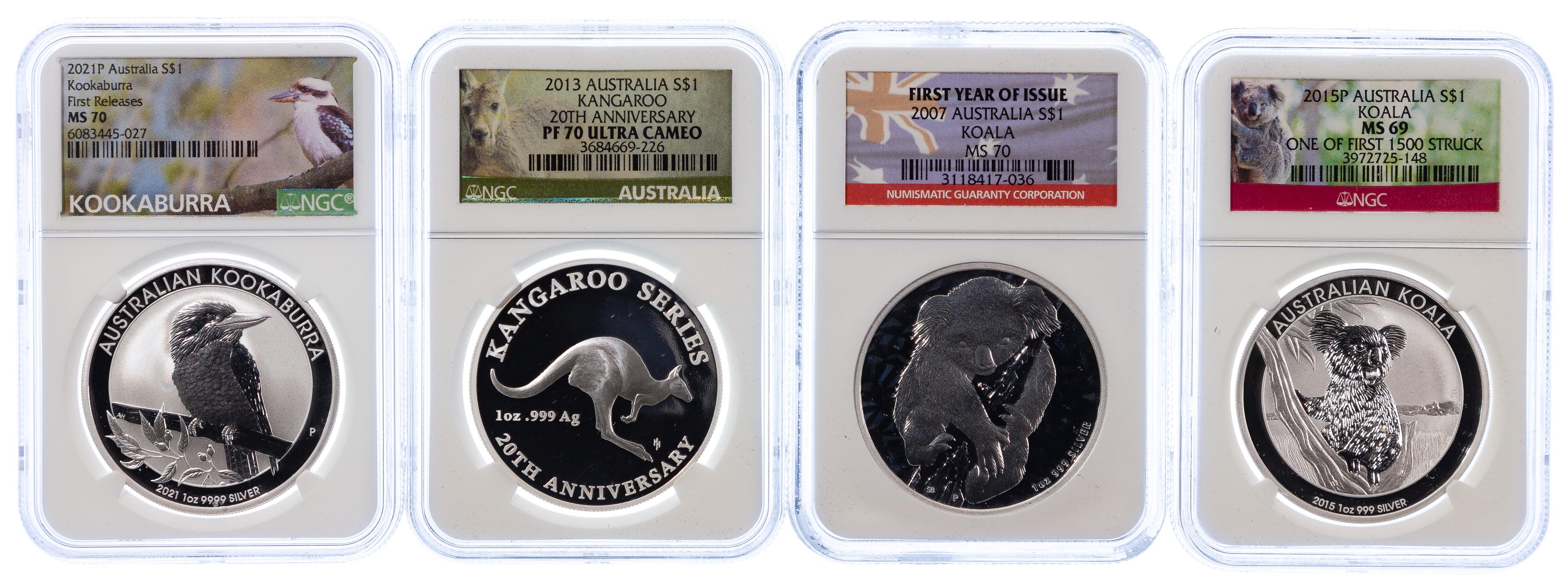 Australian: Silver $1 Graded Assortment