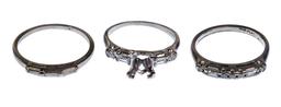 Platinum and Diamond Ring and Setting Assortment