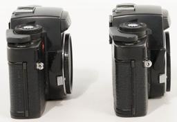 Leica R4S SLR 35mm Black Body Cameras with Boxes