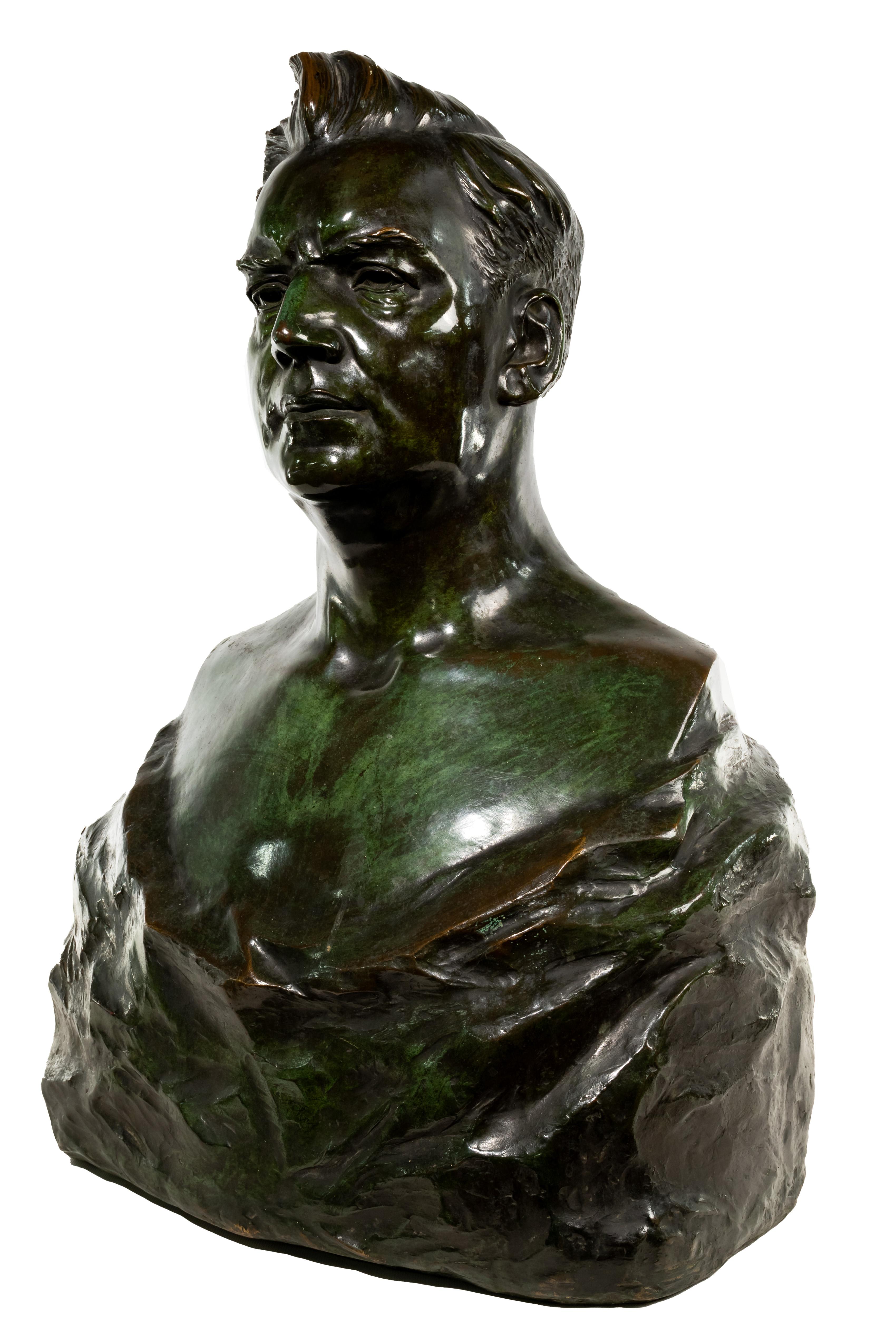 Myra Reynolds Richards (American, 1882-1934) 'William H. Leedy' Bronze Bust