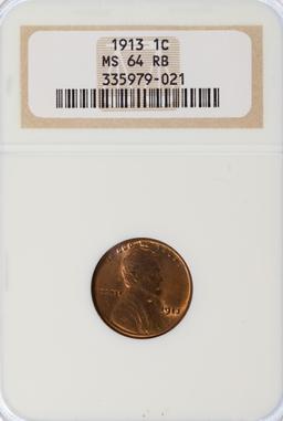 1913 1c MS-64 RB NGC