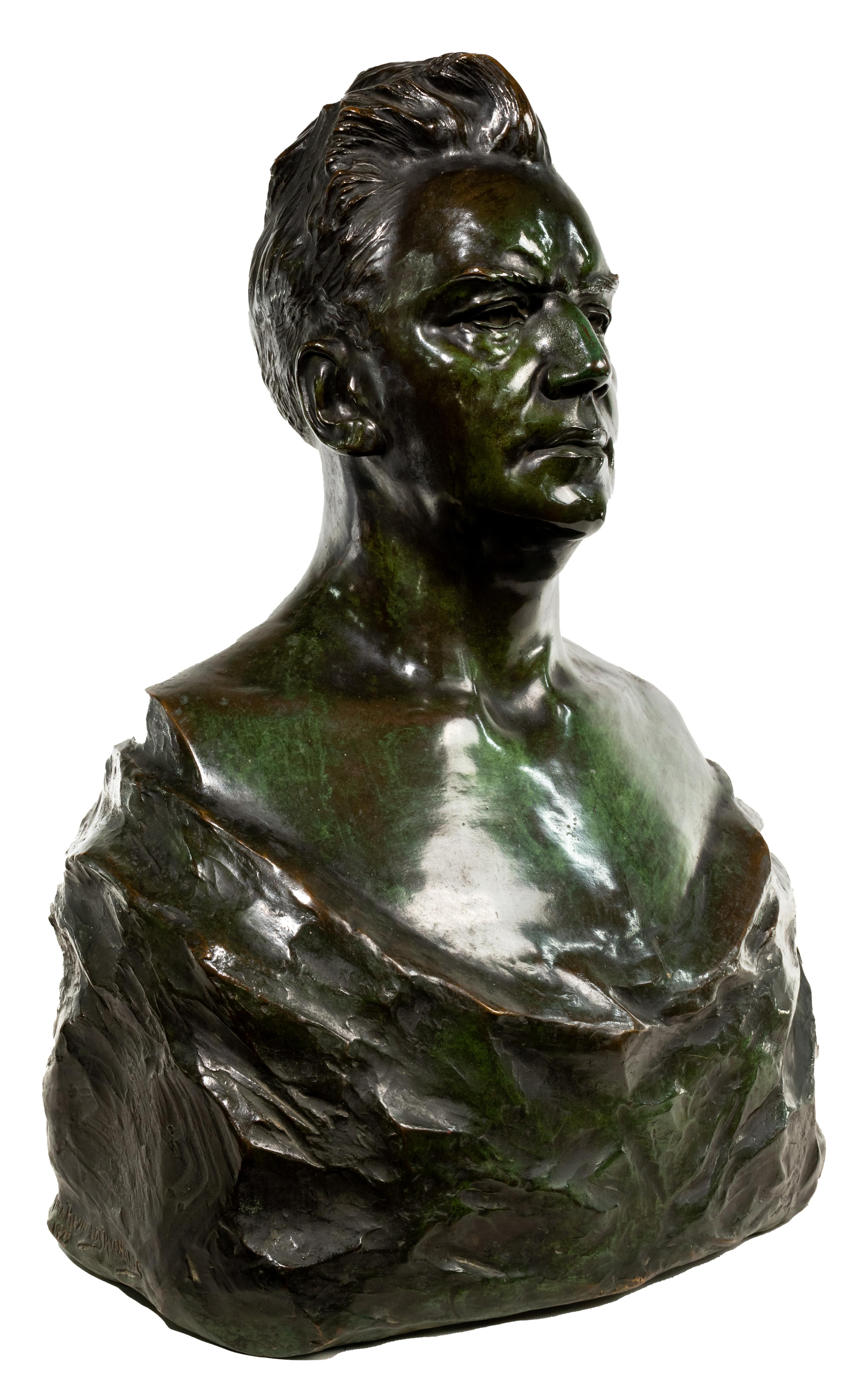 Myra Reynolds Richards (American, 1882-1934) 'William H. Leedy' Bronze Bust