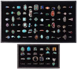 Sterling Silver, Stone and Gemstone Ring Assortment