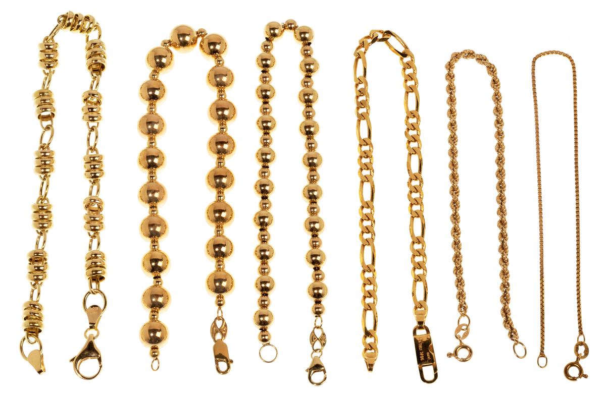 14k Yellow Gold Bracelet Assortment