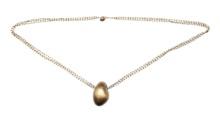 18k Yellow Gold Pendant on Necklace