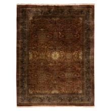 Indo-Persian Sarouk Hand-Knotted Wool Rug