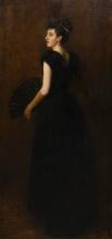 John Alexander Ford (Scottish, 1864-1925) 'Lady in Black' Oil on Canvas