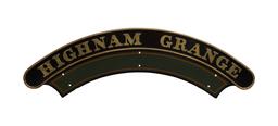 Nameplate HIGHNAM GRANGE 4-6-0 GWR Grange Class