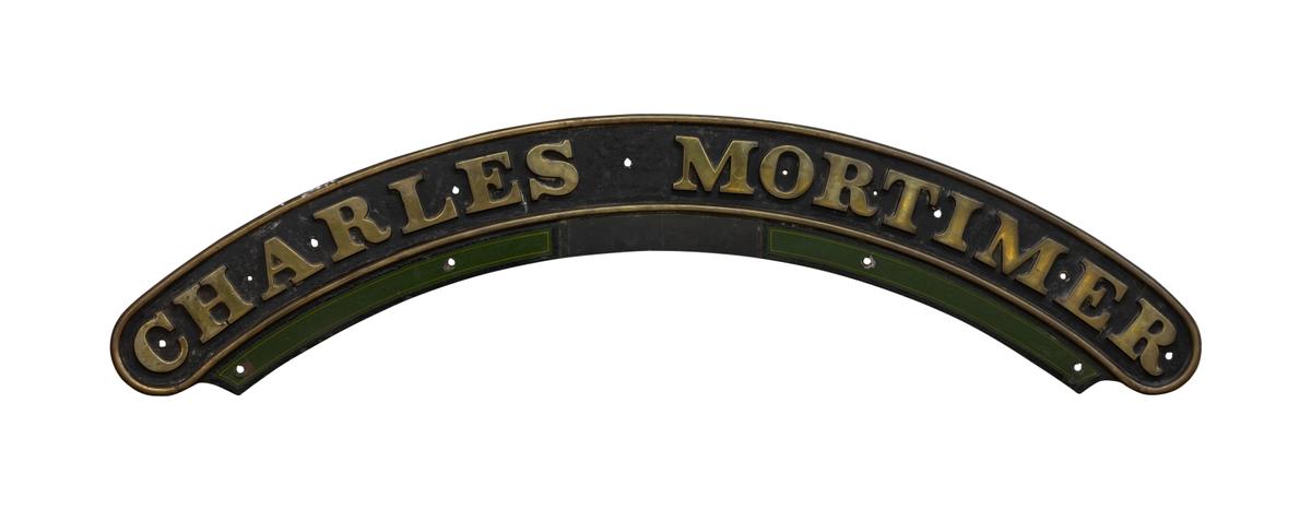 Nameplate CHARLES MORTIMER 4-4-0 GWR Badminton Class