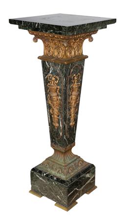Neoclassical Style Marble and Bronze Pedestal