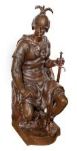 After Paul Dubois (French, 1829-1905) 'Le Courage Militaire' Bronze Sculpture