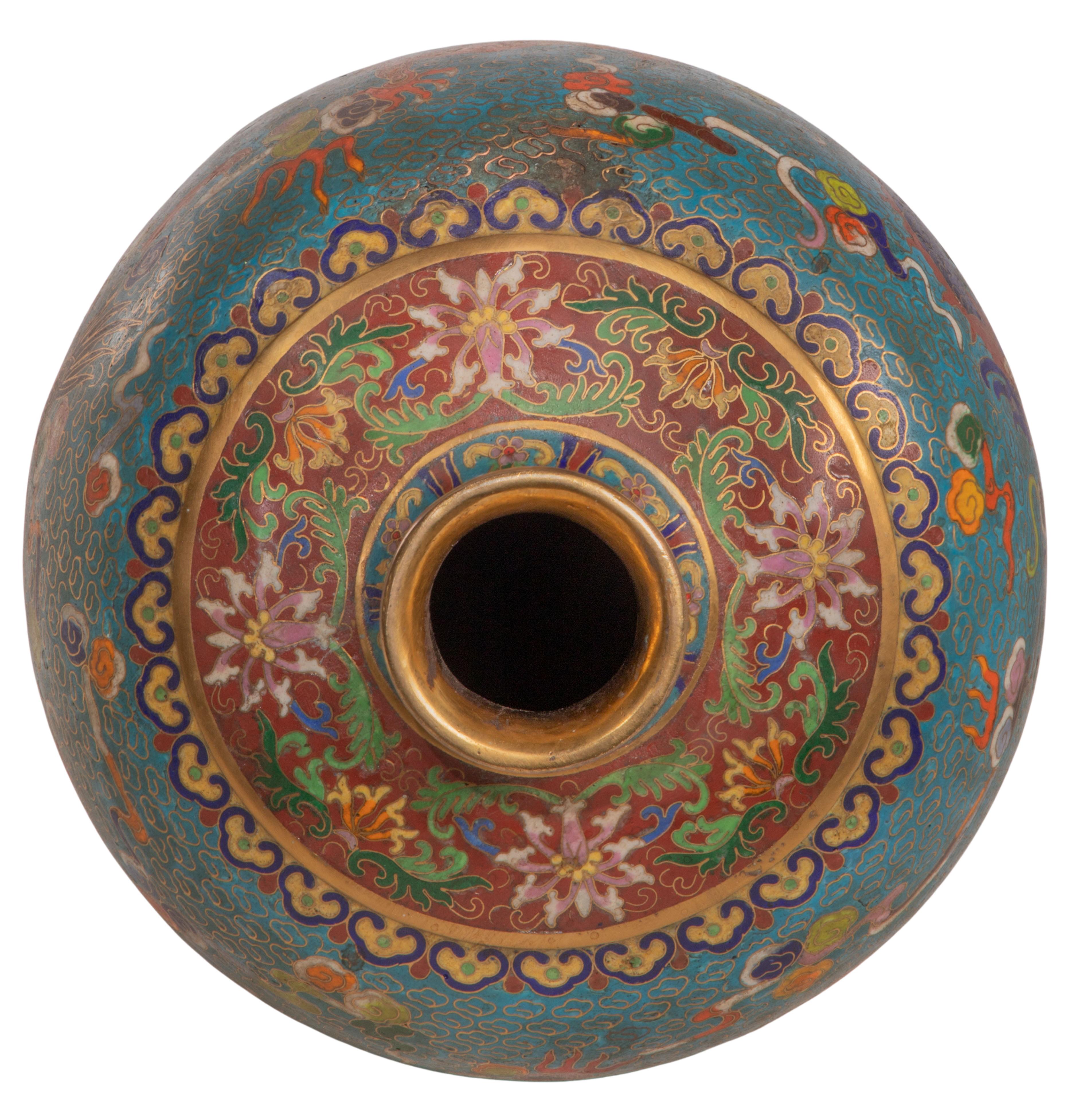 Chinese Cloisonne Meiping Vase