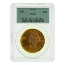 1904 $20 Gold MS-60 PCGS