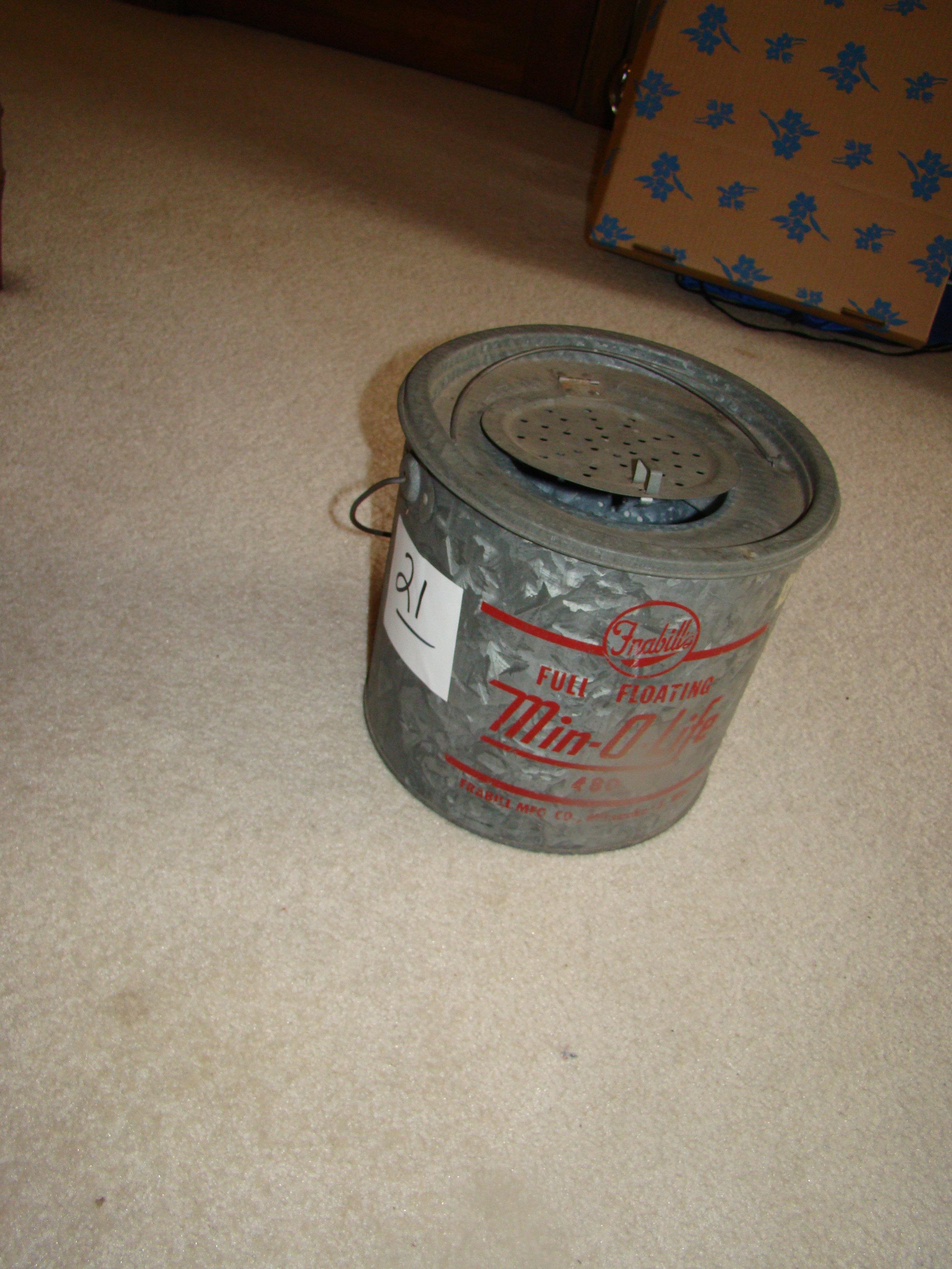 MINNOW BUCKET, GOOD CONDITION GRAPHICS