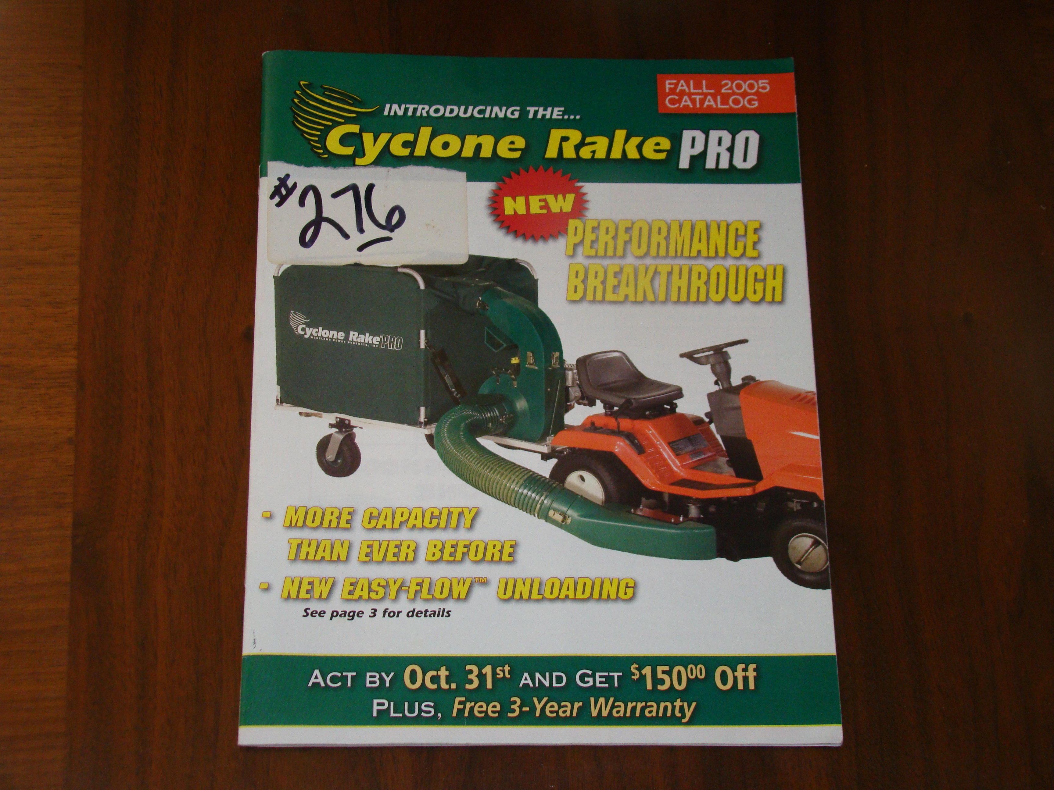 CYCLONE RAKE PRO LEAF VAC BRIGGS & STRATTON 7 HP