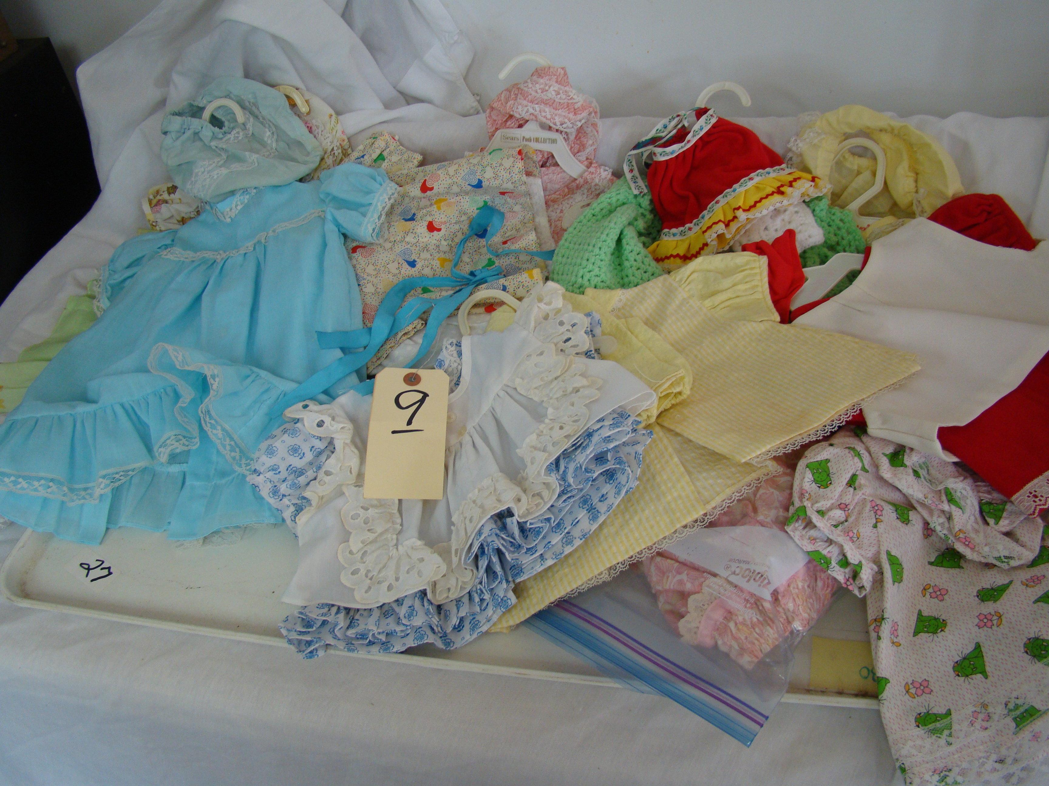 DOLL CLOTHES ASSORTED COLLECTION 13 OUTFITS AND MISCELLANEOUS