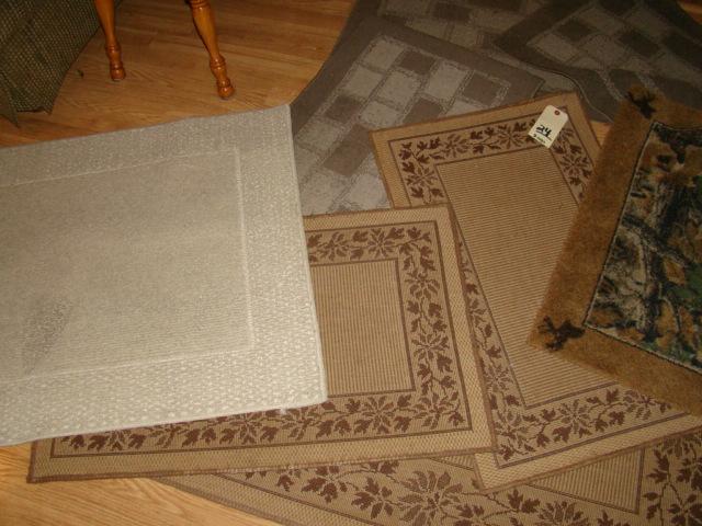 LOT OF 8 THROW RUGS