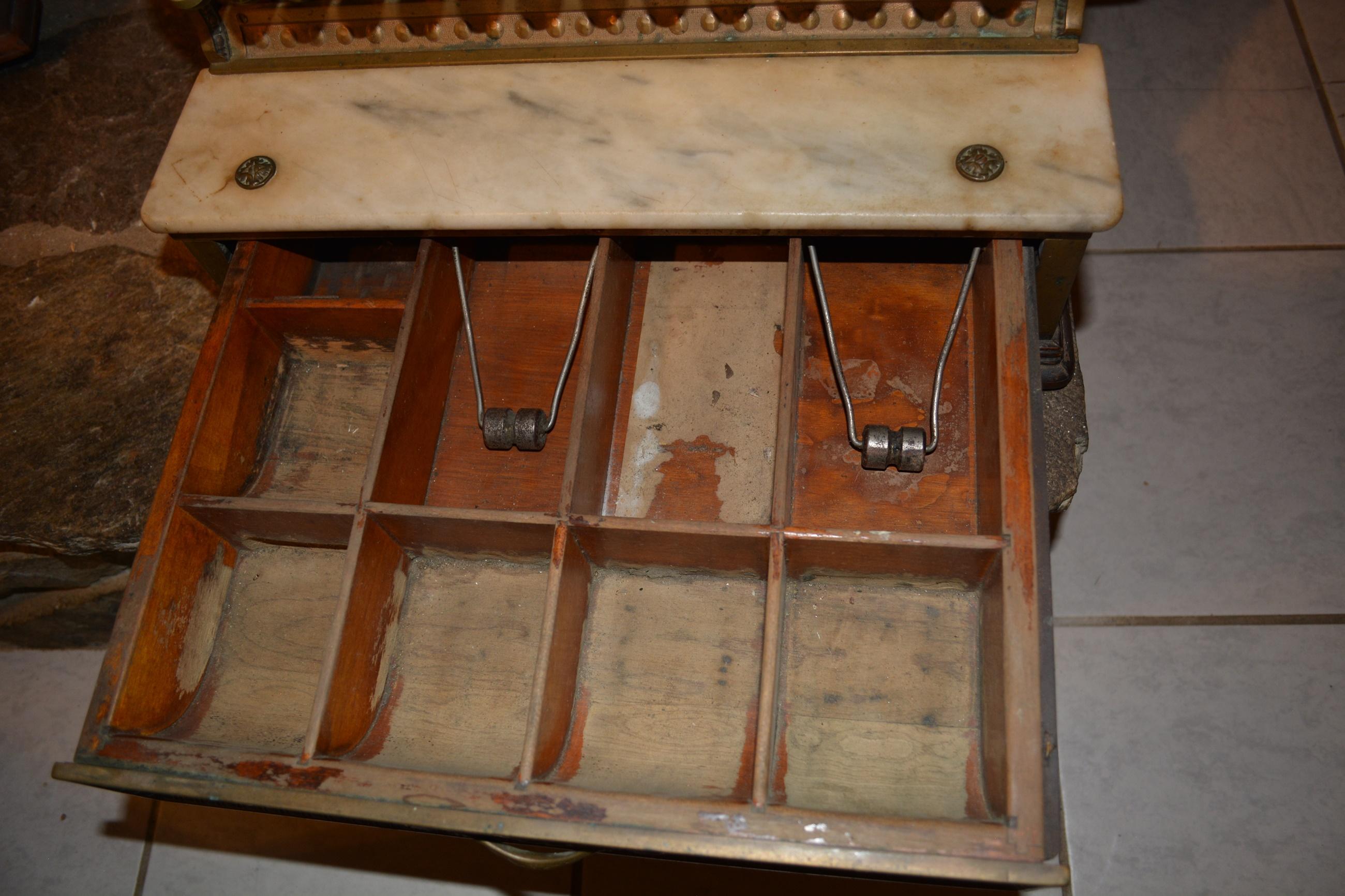 ANTIQUE BRASS CASH REGISTER