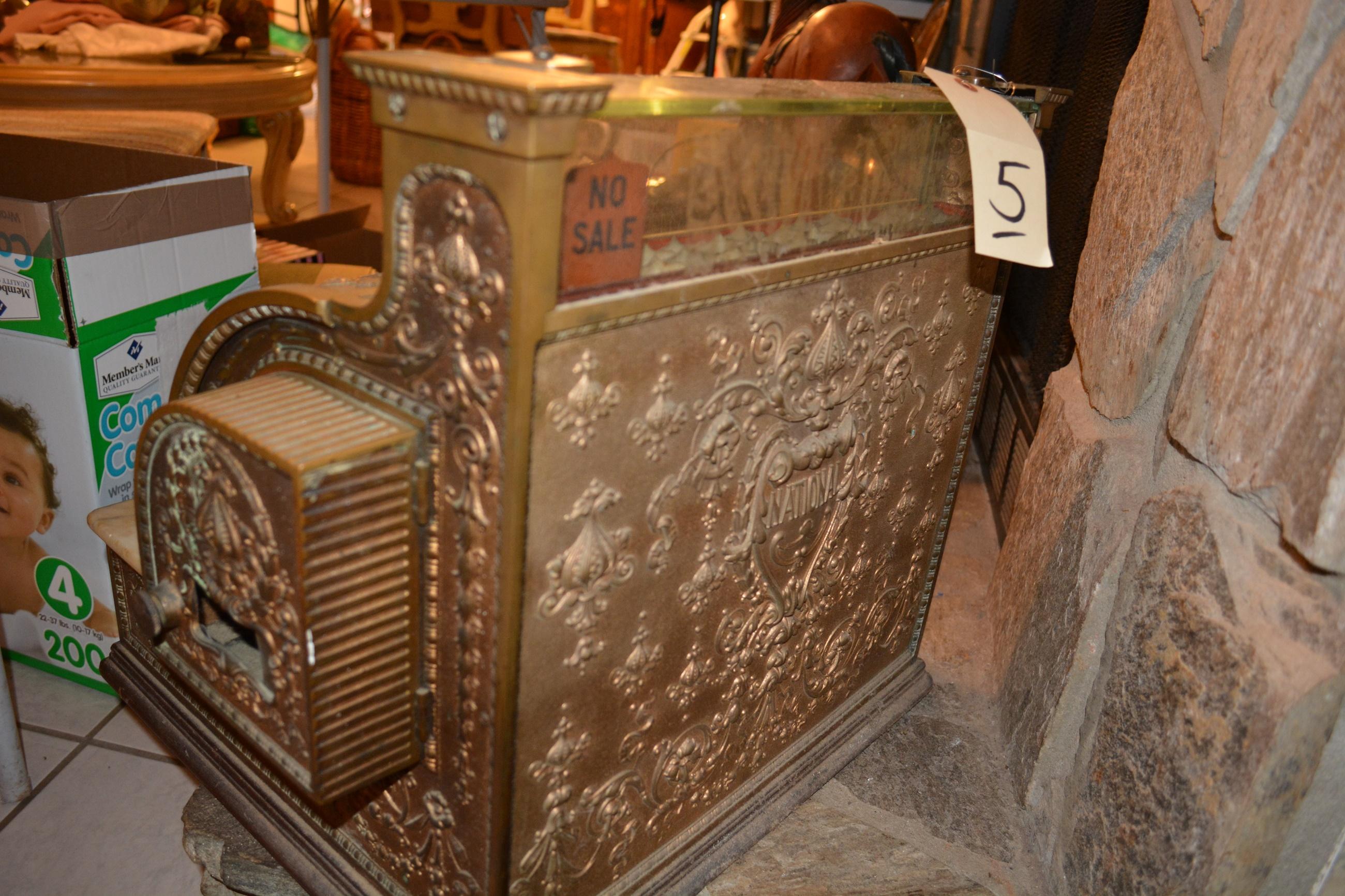 ANTIQUE BRASS CASH REGISTER