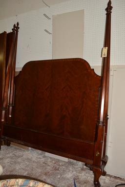 MAHOGANY 4 POSTER BED