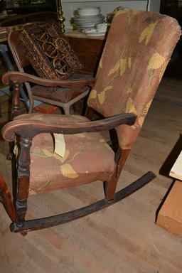 VINTAGE UPHOLSTERED ROCKER