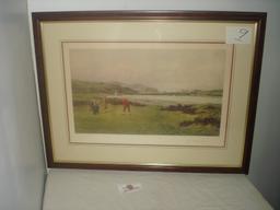 GOLF PRINT FRAMED