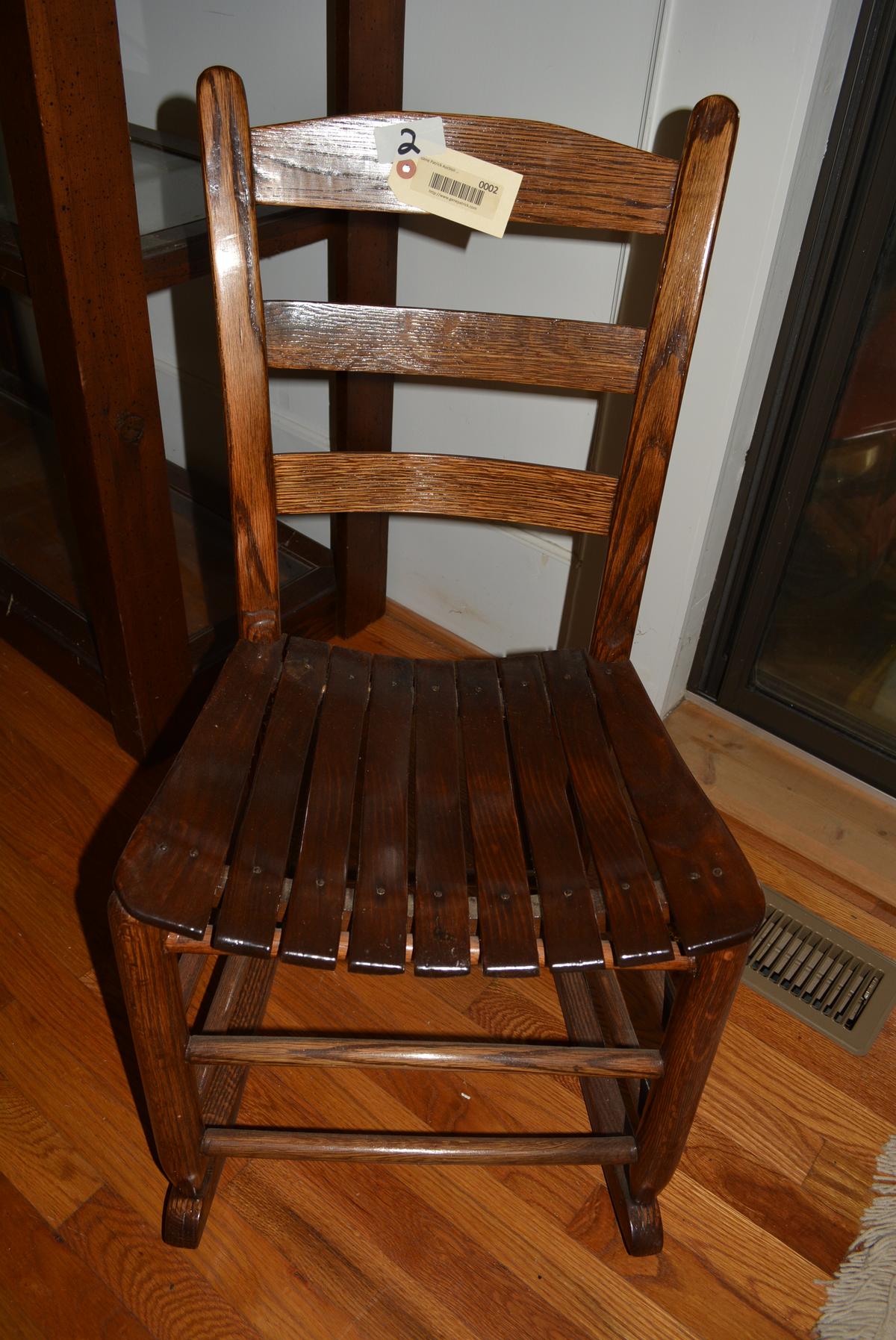 SMALL OAK ROCKING CHAIR