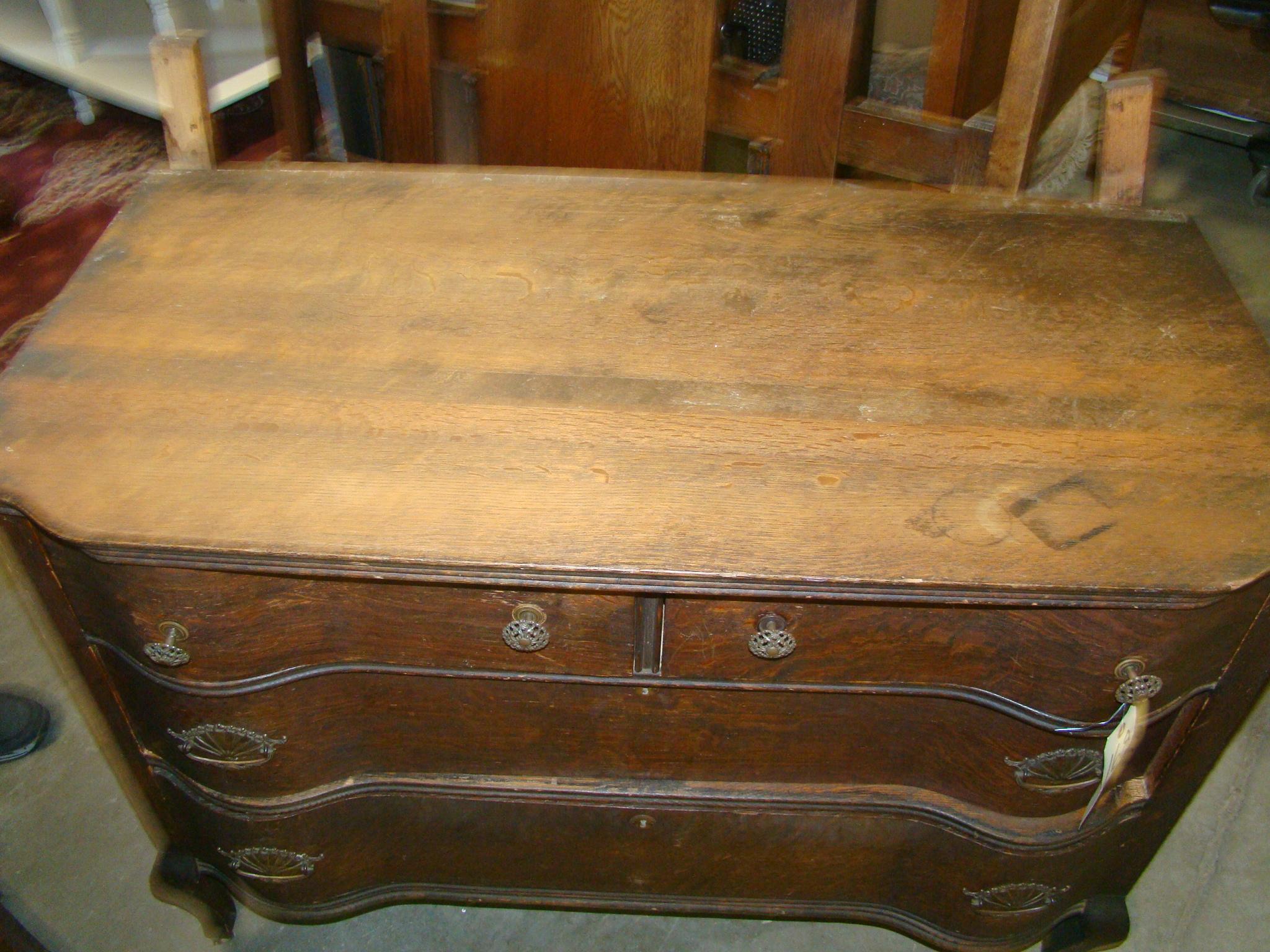 OAK DRESSER WITH MIRROR