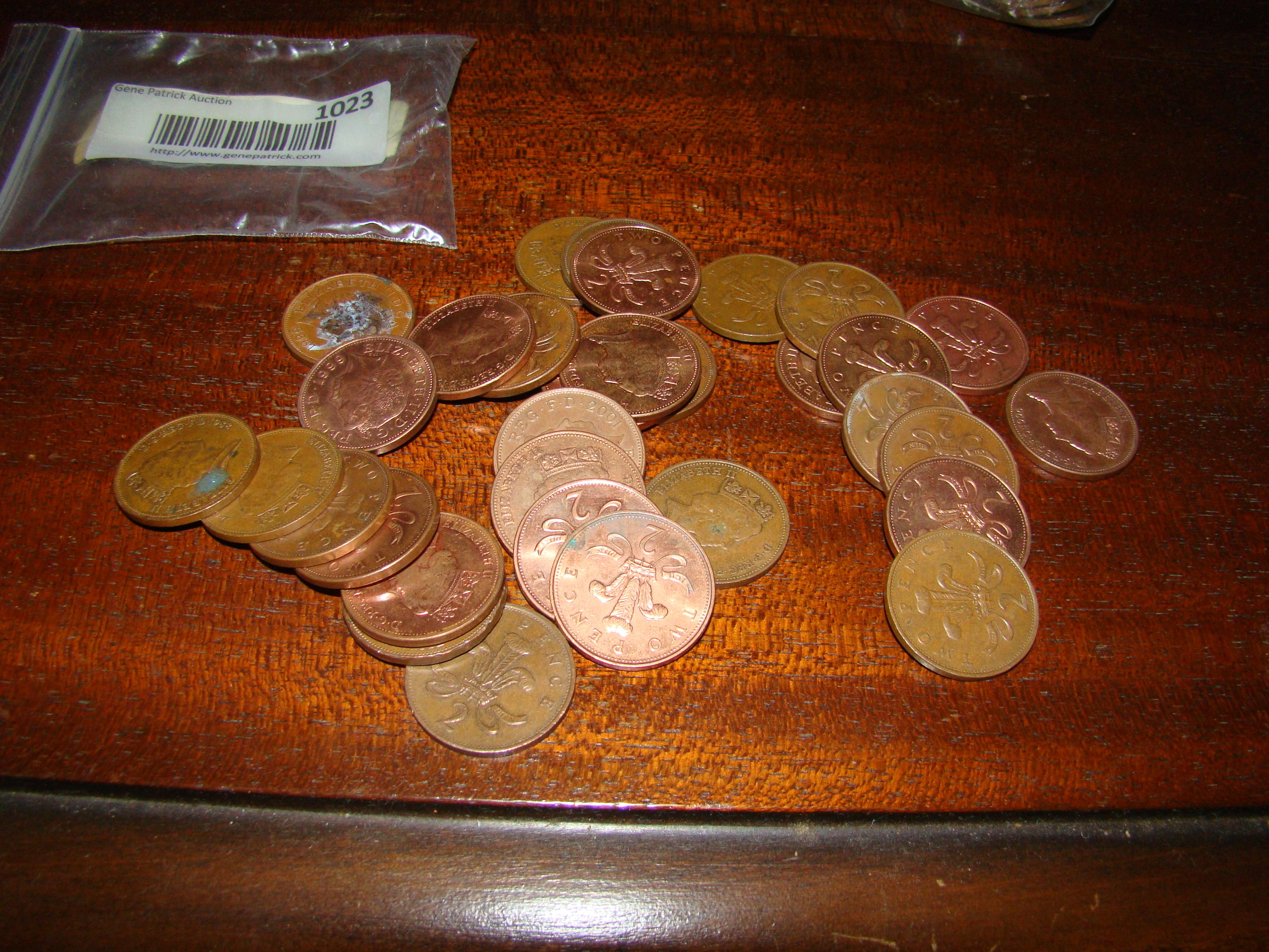 BAG OF 2 PENCE COINS
