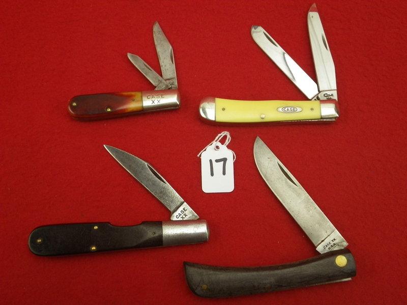 (4) Case XX Knives #3254CV, #2138, #620091/2, Unnumbered Knife