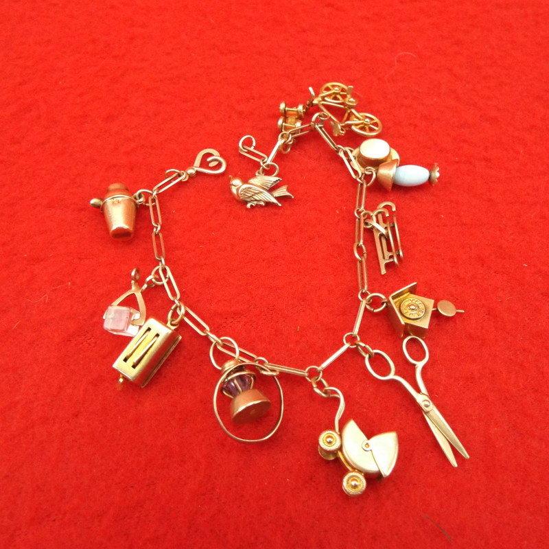 10K Charm Bracelet